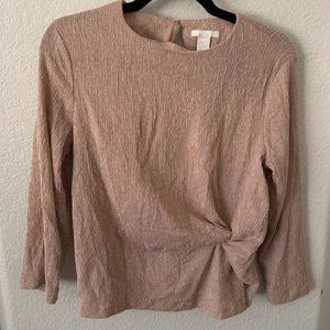 H&M champagne pink dressy blouse